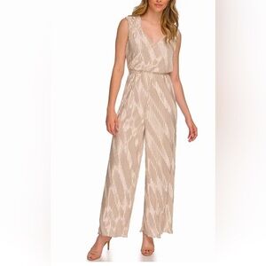 Elegant Ivory Kensie Sleeveless Jumpsuit